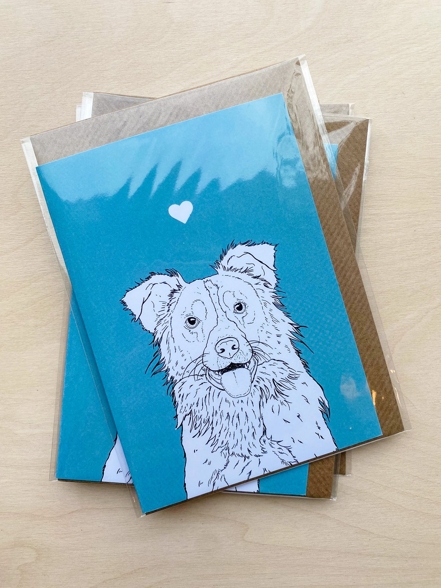 Border Collie Greeting Card - A6