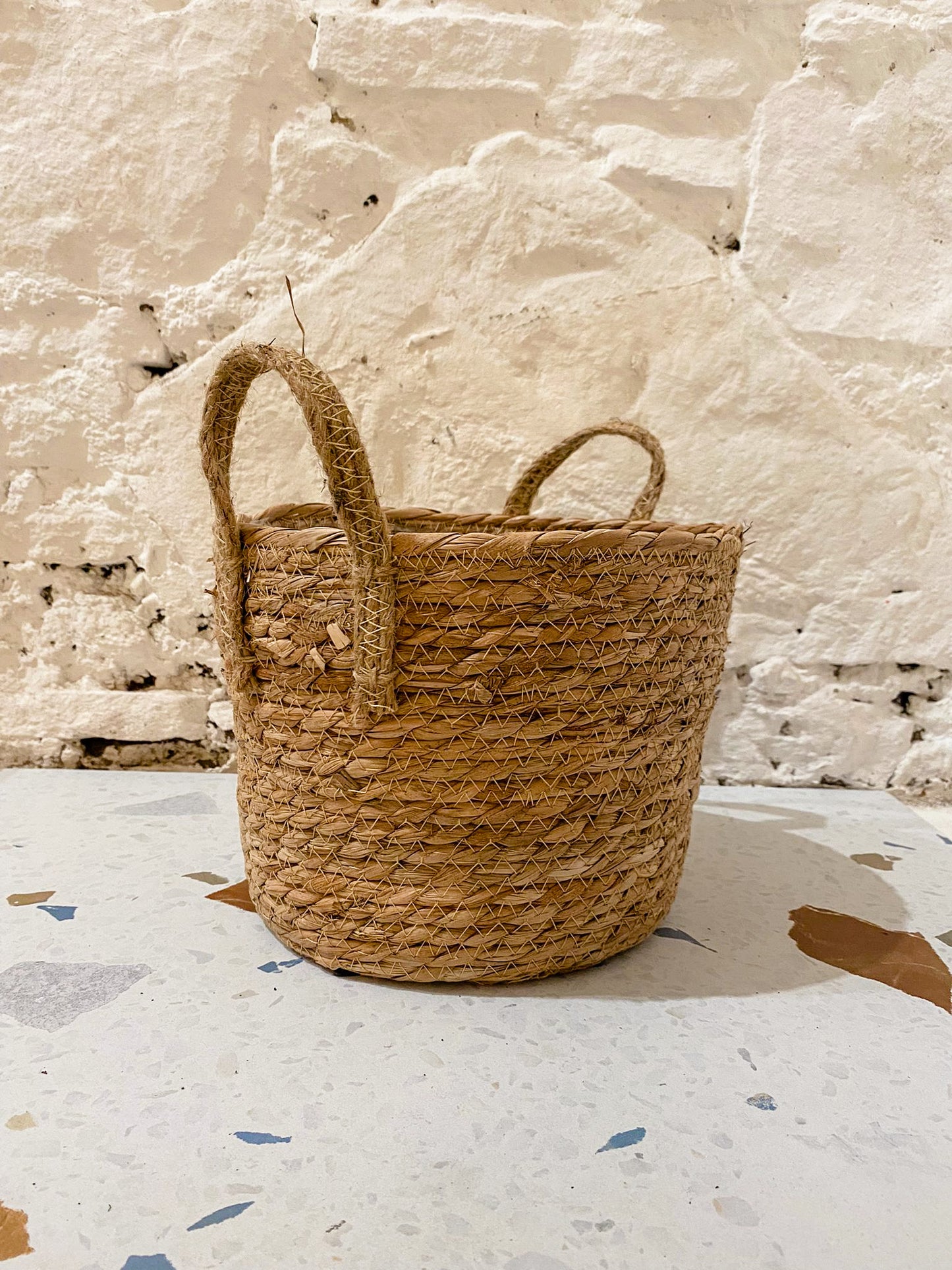 Woven Basket with Handles 23cm