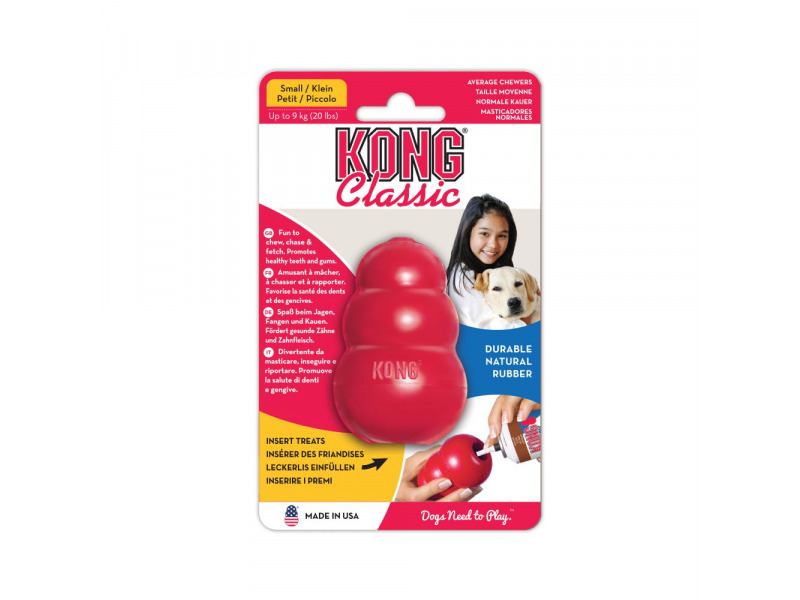 KONG Classic Rubber Chew Toy Red Small